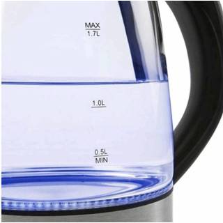 Waterkoker grijs RVS onesize zwart Tristar WK-3377 Glazen met Led - 8713016038661