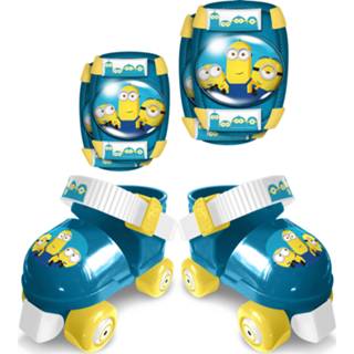 👉 Rolschaats blauw geel kunststof Color-Blauw Universal rolschaatsen Minions 2 junior blauw/geel mt 23-27 3496272900358