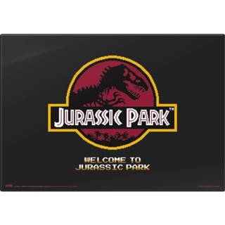 👉 Bureau onderlegger zwart PVC One Size Color-Zwart Universal bureauonderlegger Jurassic Park 34 x 49 cm 8435497261610