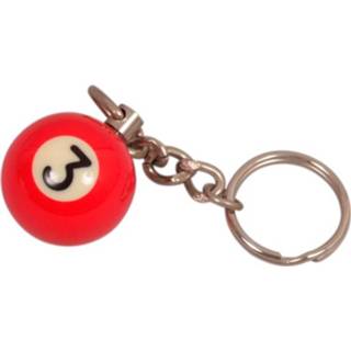 👉 Sleutelhanger no color poolball 25 mm Nr. 3 8717931916707