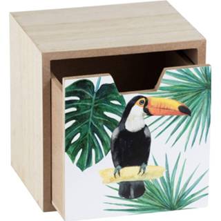 👉 Opbergbox groen hout One Size Color-Groen Wenko met lade Tucan 12 x cm 4008838284902