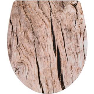 👉 Duroplast kunststof Color-Bruin One Size wit bruin Wenko WC-bril Bois 38 x 41,5 cm bruin/wit 4008838444634