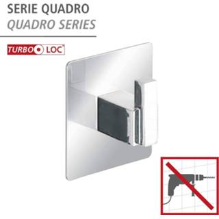 👉 Wandhaakje RVS zilver One Size Color-Zilver Wenko wandhaak Quadro Turbo-Loc-systeem 6,5x6,5cm 4008838267363