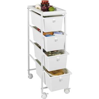 👉 Wit polypropyleen One Size Color-Wit Wenko opbergtrolley Gala 22,5 x 76,5 cm 4008838181478