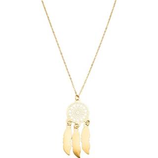 👉 Halsketting legering geel vrouwen makkelijk om te doen geelgoudkleur Collier Dromenvanger KLiNGEL 4055708657649