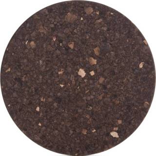 👉 5x stuks kurken pannenonderzetters rond donkerbruin 20 x 1 cm - Pannen/schalen onderzetters van kurk