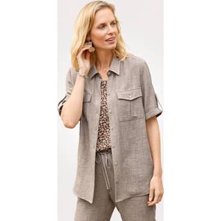 👉 Effen vrouwen zoom met zijsplitten taupe Jasje MONA 4055708192577