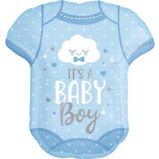 👉 Folieballon blauw baby's jongens Amscan Super Shape Baby Boy Onesie 55 X 60 Cm 26635419123