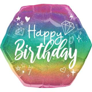 👉 Folieballon multikleur Amscan Happy Birthday Junior 58 Cm Glitter 26635421331