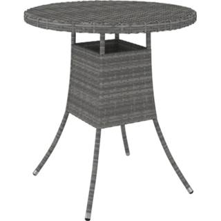 👉 Terrastafel grijs synthetisch Vidaxl Tuintafel 70x70x73 Cm Poly Rattan 8720286087596