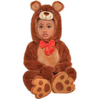 👉 Verkleedpak bruin polyester Color-Bruin jongens Amscan teddybeer 2-delig mt. 86/92 13051854188
