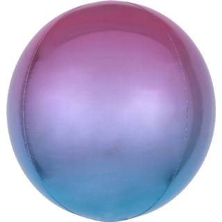 👉 Folieballon blauw paars Amscan Ombré 40 Cm Blauw/paars 26635398527