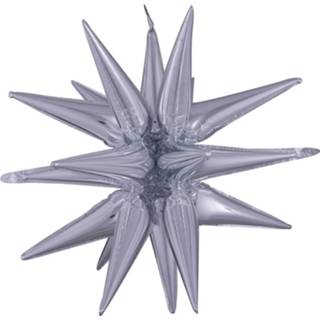 👉 Folieballon zilver zilverkleurig Amscan Magic Star 76 X 88 Cm 26635395045