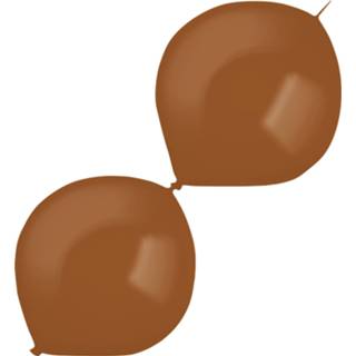 👉 Bruin latex One Size Color-Bruin Amscan slingerballonnen kristalhelder 30 cm 50 stuks 9557869007455