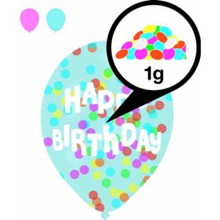 👉 Roze Amscan Confettiballonnen Happy Birthday Latex 27,5 Cm 6 Stuks 194099019200