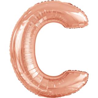 👉 Folieballon folie One Size Color-Goud Amscan letter C 114 x 79 cm roségoud 194099053785