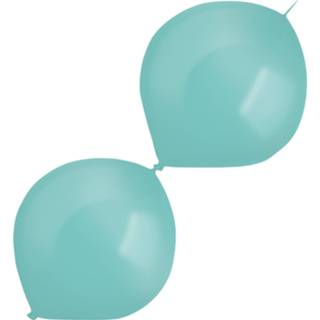 👉 Turkoois parel latex One Size Color-Blauw Amscan slingerballonnen 30 cm turquoise 50 stuks 9557869007738