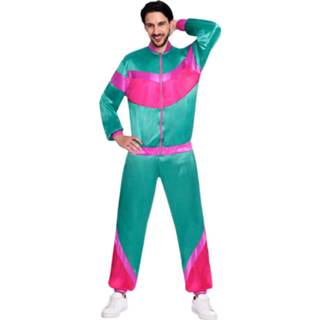 👉 Verkleedpak roze polyester XL Color-Blauw mannen Amscan Jogging Suit heren mt 194099007559