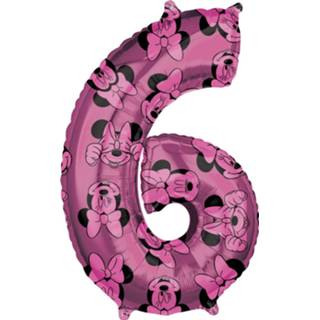 👉 Folieballon roze meisjes Amscan Minnie Mouse 6 Jaar 43 X 66 Cm 26635417082
