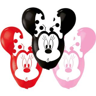 👉 Ballon latex One Size Color-Roze Amscan ballonnen giant ears Minnie Mouse 4 stuks 13051843434