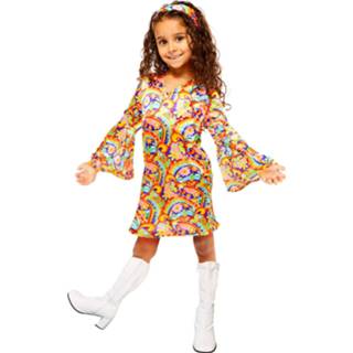 👉 Kinderkostuum polyester Color-Meerkleurig kinderen meisjes Amscan Rainbow Hippie maat 6-8 jaar 194099011631