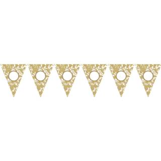 👉 Vlaggenlijn wit goud kunststof One Size Color-Goud Amscan Customizable goud/wit 24 stuks 13051344511