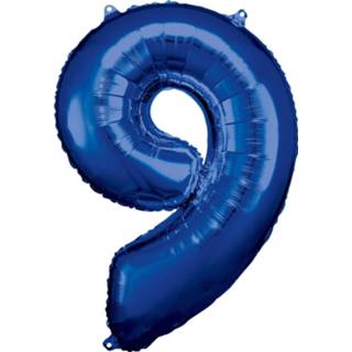 👉 Folie ballon roze Amscan Folieballon 63 X 86 Cm Nummer 9 194099010887