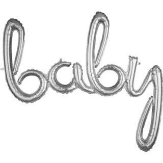 👉 Amscan Ballon Baby 39 Cm Folie Zilver