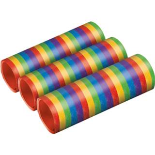 👉 Papier One Size Color-Meerkleurig Amscan serpentine regenboog metallic 0,7 x 400 cm 3 stuks 192937071762