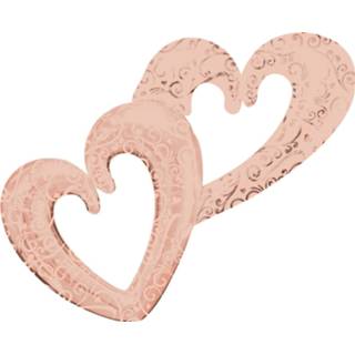 👉 Folieballon folie One Size Color-Goud Amscan Verstrengelende Harten 134 x 91 cm roségoud 26635411189