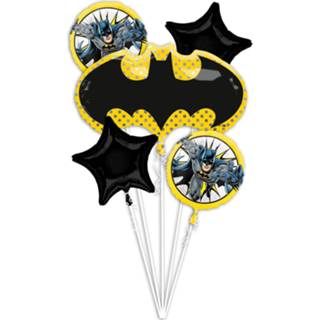 👉 Folieballon zwart geel folie One Size Color-Zwart Amscan folieballonnen DC Comics Batman junior zwart/geel 5-delig 26635407168