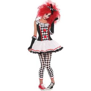👉 Rood wit polyester Color-Rood meisjes Amscan kostuum Harlequin rood/wit 10-12 jaar 13051492144