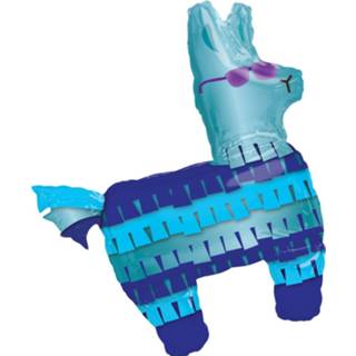 👉 Folieballon blauw folie One Size Color-Blauw Amscan Royal Llama junior 83 cm 26635400336