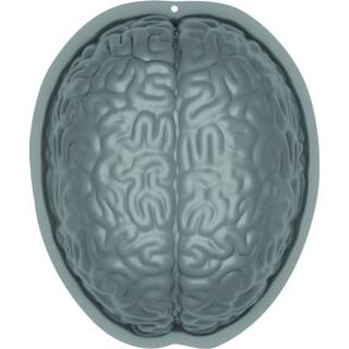 👉 Puddingvorm grijs kunststof One Size Color-Grijs Amscan hersenen 27,5 x 17,5 11 cm 194099055932