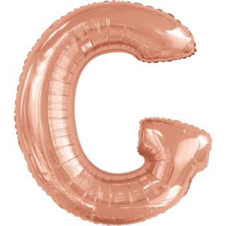 👉 Folieballon folie One Size Color-Goud Amscan letter G 114 x 91 cm roségoud 194099053822