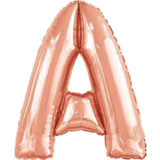 👉 Folieballon folie One Size Color-Goud Amscan letter A 100 x 95 cm roségoud 194099053761