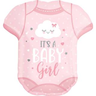 👉 Folieballon roze baby's meisjes Amscan Supershape Baby Girl Onesie 55 X 60 Cm 26635419130