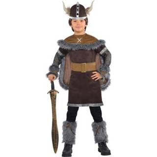 👉 Verkleedkostuum polyester Color-Bruin jongens Amscan Viking mt 12-14 jaar 13051579043