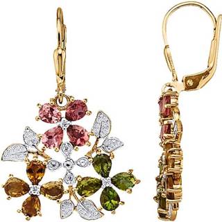 👉 Oorbel multicolor zilver vrouwen luxueus materiaal Oorbellen Bloem KLiNGEL 4055708834859