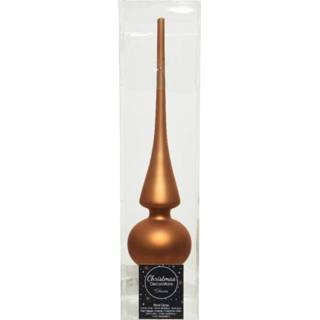 👉 Kerstboom bruin One Size Kerstpiek/kerstboom piek cognac (amber) - Kerstversiering toppers 8720194525722