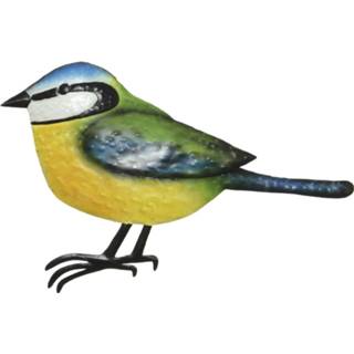 👉 Dierenbeeld One Size meerkleurig 2x stuks decoratie vogel/muurvogel Pimpelmees voor in de tuin 38 cm - Tuindecoratie dierenbeeldjes Tuinvogels/muurvogels 8720576429471