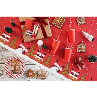 👉 Tafelkleed rood papier One Size Color-Rood Duni Mood of Santas 138 x 220 cm 7321011934362