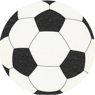 👉 Servet zwart wit papier One Size Color-Zwart Duni servetten Voetbal 3-laags 33 cm zwart/wit 12 stuks