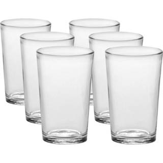 👉 Drinkglas transparant One Size 12x Drinkglazen/waterglazen Chope 200 ml - Koffie/thee glazen 8720276614269