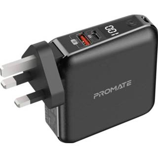 👉 Powerbank zwart Pro Mate PD20 15000 mAh LiPo USB-A, USB-C, Lightning Statusweergave 6959144052045