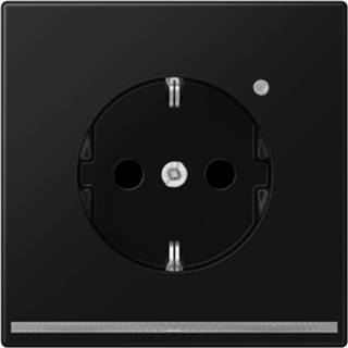 👉 Wandcontactdos zwart LS JUNG 1520-O SWM LNW wandcontactdoos LS990 grafiet mat inbouw met LED verlichting 4011377186439
