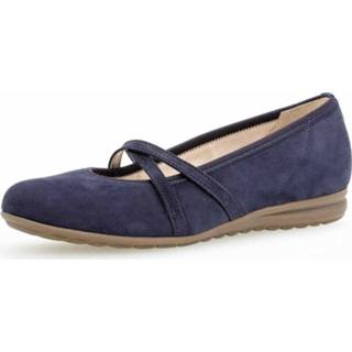 👉 Ballerina's nubuck blauw Gabor Ballerinas 4060666098762