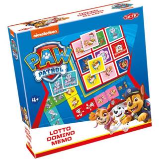 👉 2 4 Tactic Paw Patrol 3-in-1 : Memo, Lotto, Domino Nederlands, - spelers, 15 minuten, Vanaf jaar 6416739562032