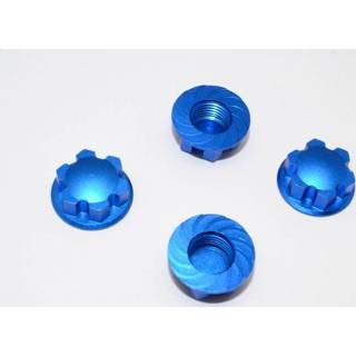 👉 GPM - Aluminium Wheel Locker 4pcs - Blue - Traxxas X-Maxx