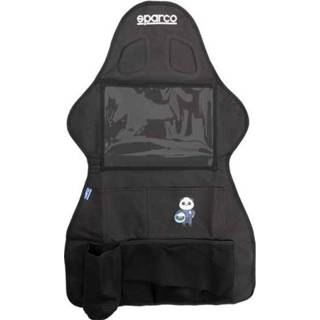Autostoel textiel zwart organizer Sparco met vak voor tablet/tv scherm 8436585100996